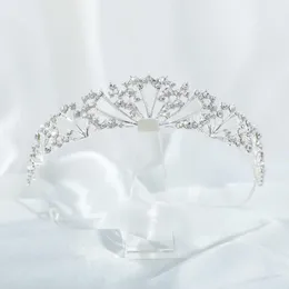 헤어 클립 골드/실버 컬러 메탈 티아라와 크라운 신부 웨딩 헤드 밴드 럭셔리 라인 석 Hairbands Princess Diadem Jewelry