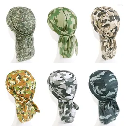 BERETS 2023 CAMO PRINT PIRATE HAT FÖR MÄN Långt svans Huvud STACKA BRANDBAN