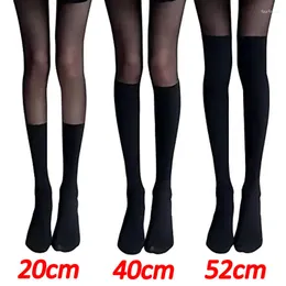 女性の靴下3ペアロリータスタイルセクシーなストッキングかわいい黒い白い膝の上に長い太ももの圧縮靴下のための高いストッキング