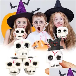 Altre forniture per feste festive Halloween Spremere Ghost Skl Shape Evil Fun Toys Kids Adt Decompression Rubber Squishes Toy Drop Deliv Dhqew