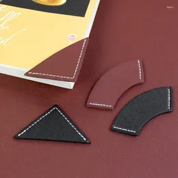 Leather Bookmarks For Book Mini Corner Page Marker Reader Triangle Heart Shape Bookmark Stationery Friend Teacher Gif