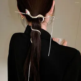 Pinzas para el cabello, horquilla de serpiente Punk clásica, cadena Simple china, palos de borla, Pin para mujer, herramientas de diseño de peinado DIY para mujer, accesorios