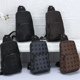 Erkekler Çanta Crossbody Omuz çantaları satchels messenger çanta siyah ızgara tasarımcı Çanta Cep telefonu depolama mens göğüs çantası Erkek çanta Ile kutu