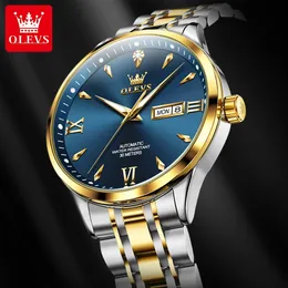 Weitere Uhren OLEVS Digitale Automatikuhr für Herren Original Classic Business wasserdichte Armbanduhren Woche Datumsanzeige Gold 9956 230625