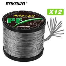 Balıkçılık Aksesuarları BAKAWA 12 Tel 300M 100M 500M 1000M PE Örgülü Multifilament Hattı Tresse Peche Sazan Pesca için Tuzlu Fly Örgü 230629