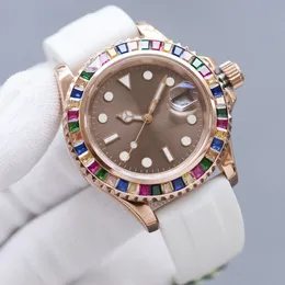 Role Models Bp-factory New Diamond Top Custom Super Watch Mens Watch Luxury Designer 40mm Watches Automatic Movement Rubber Strap Wristwatch No Box