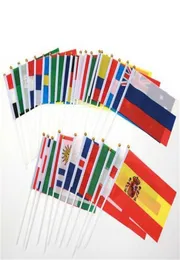 2022 Coppa del mondo di Qatar Banner Bandiere 32 squadra nazionale di calcio segnale a mano bandiera tifosi di calcio regali USA Germania Brasile Portogallo iran ban2628138