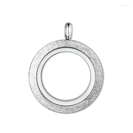 Anhänger Halsketten 25mm Matte Glas Living Memory Medaillon Schwimmende Charms Medaillon Edelstahl Halskette Für Frauen Schmuck Machen