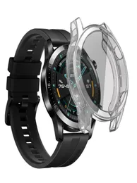 Защитный чехол для экрана для Huawei Watch GT 2 GT2 46 мм AllAround Slim Soft TPU гальваническая крышка Защитный бампер Shell6685214