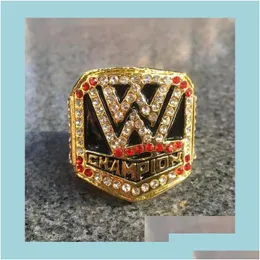 Cluster Ringe Wrestling Federation Hall of Fame Championship Ring mit hölzerner Displaybox Souvenir Männer Fan Geschenk Großhandel Drop Deliv Dhvv4