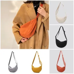 Cosmetic Bags Simple Design Women's Messenger Bag Fashion Ladies Nylon Hobos Small Shoulder Vintage Female Girls Purse Cloth Handbags