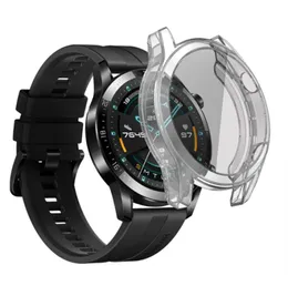 Защитный чехол для экрана для Huawei Watch GT 2 GT2 46 мм AllAround Slim Soft TPU гальваническая крышка Защитный бампер Shell9459296