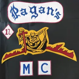 モーターサイクル衣料品用のカスタマイズされたPagan'sバイカーパッチベストジャケット刺繍された異教のパッチバッジ上の1％MC鉄Sticker288U