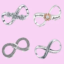 925 Sterling Silver Charms för smycken för pandora pärlor färg hängande mousserande evig kärlek charm set hänge