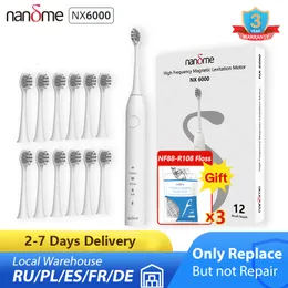 Toothbrush Nandme NX6000 Smart Sonic Electric Toothbrush IPX7 Rechargeable Ultrasound Teeth Whitening Tooth Brush Ultrasonic Teethbrush 230629