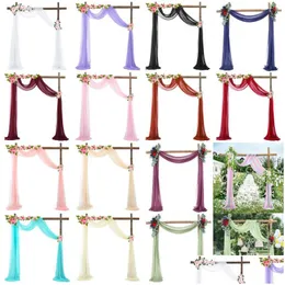 Other Festive Party Supplies Arch Dra Fabric 1 Panel 18 Ft Length Chiffon Fabrics Ceremony Reception Ceiling Backdrop Drop Dhurb