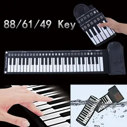 Baby Music Sound Toys Electronic Hand Roll Piano 49 61 88 Nyckel Början Tangentbord Instrument Barn Learning Toys for Children Boys Musical Girls Music 230629