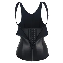 Modelador de cintura de látex com zíper inteiro, controle de barriga, cintura feminina, espartilhos modelador de corpo, colete, roupa íntima pós-parto273D