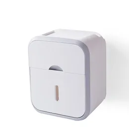 Kutular Punchfree tuvalet kağıdı tutucu kutu su geçirmez doku depolama kutusu banyo rafı duvar monte mutfak banyo depolama tutucu