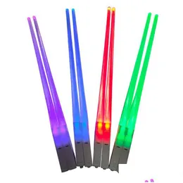 Chopsticks Led Glowing Light Reusable Sushi Lightup Unique Gifts For Men Drop Delivery Home Garden Kitchen Dining Bar Flatware Dheqh