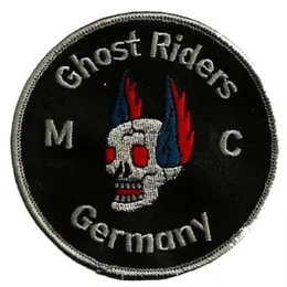 PATCH DE ALTA QUALIDADE GHOST RIDERS SKULLS BIKER MOTORCYCLE CLUB VEST OUTLAW COOL BIKER MC JACKET PUNK IRON ON PATCH 295r