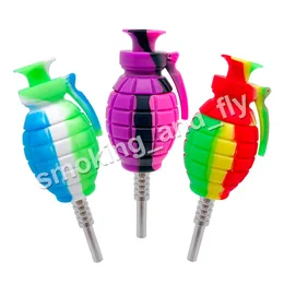 Grenade Nectar Collector 14mm Joint Stainless Steel tip Oil Rigs smoke accessory smoke pipe Smoking Tool For Glass Water Bongs Rigs