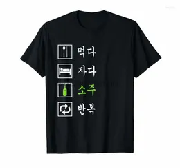 Magliette da donna Eat Sleep Soju Shirt Funny Korean Alcohol 1650