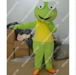 Novo personagem adulto NOVA fantasia de mascote de sapo Halloween vestido de Natal adereços de corpo inteiro traje de mascote