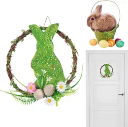 Decorative Flowers Wreath | Easter Spring Decoration - Door With Pastel Eggs Indoor Pastoral Style For Fron