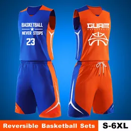 Kutular Özel Basketbol Jersey Gençlik Koleji Tersinir Basketbol Üniformaları Erkekler Hızlı Kuru Basketbol Kiti Spor Giyim Basketbol Gömlekleri