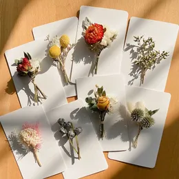 Torkade blommor Natura Mini Flower Rose Glöm mig inte bukett nyårs välsignelse födelsedag Alla hjärtans dag kreativa kortfotor dekoration