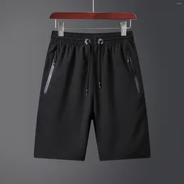 Mäns shorts sträcker casual ficka sport elastiska byxor sommarstrand korendo kort knä längd mjuk ropa hombre