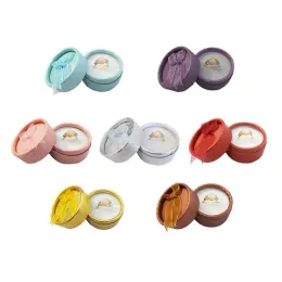 Whole 10Pcs Cute Small Round Paper Jewelry Display Ribbon Box 7 Color Available Ring Storage Organizer Display Gift Box 5.5* 3* 5.5 3493