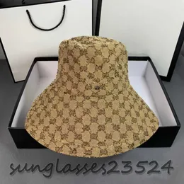 bucket hat designer cap luxurys hats solid colour letter design Atmosphere fashion leisure sunshade cap temperament versatile hat couple travel wear brown