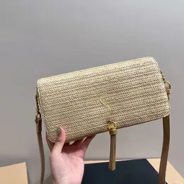 Clássico luxos de praia Designer Evening Straw tassel weave masculino Bolsa de ombro alça envelope Cross Body Tote weave Mulheres Clutch Bags nas axilas bolsa de mão Carteiras