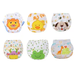 Cloth Diapers 6pc Baby Training Pants Children Study Diaper Underwear Infant Learning Panties born Cartoon Diapers Trx0001 230629