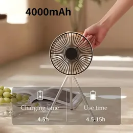 Outdoor Camping Tripod Fan, Convenient Hanging And Standing, Can Be Used As A Hanging Fan, Small Outdoor Rechargeable Electric Fan