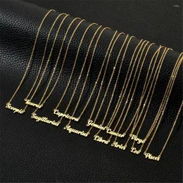 Anhänger Halsketten 12 Sternzeichen Konstellationen Brief Halskette Für Frau Gold Farbe Edelstahl Halsband Modeschmuck 2023