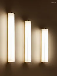 벽 램프 LED 램프 Sconce 조명 알루미늄 고정 장치 위아래 Sconces 현대 AC85-265V 홈 El KTV 바 조명 사각형 자료