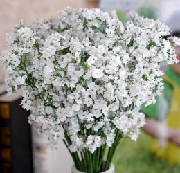 Flores decorativas 6 pçs 20,5'' Babysbreath Silk Flower Home Artificial Gypsophila Baby Breath Planta Falsa Para Casamento