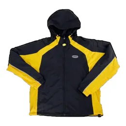 Herren Yellow Black Windproof Sports Reißverschluss Hoodie Jacke
