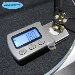 Klistermärken Portable LCD Digital Turntable Stylus Force Scale Meter mätare Backlight Hög Exakt spårningsguage för Vinyl Record Needle