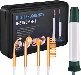 Dispositivos de cuidados faciais RF Portable Orange Ray High Frequency Machine alra frecuencia 4 em 1 varinha de alta frequência para queda de cabelo 230629