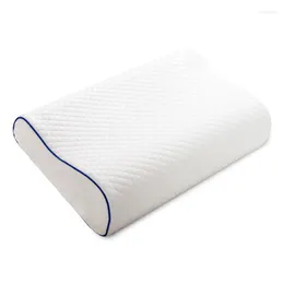 Almohada Cama De Espuma De Memoria Ortopédica Para El Dolor De Cuello Dormir Con Funda De Almohada Bordada 60 30cm