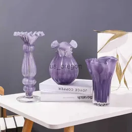 Vasen Glas-Granatapfelvase Internet Celebrity Ins Style European Entry Lux Gut aussehende Wohnzimmer-Glasvase Dekorative Verzierung x0630