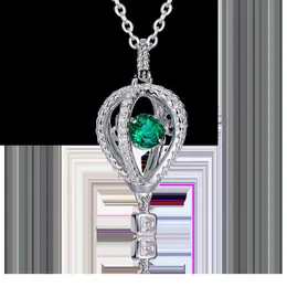 Vendita calda vvs d moissanite palloncino singola pietra principale collana in argento sterling 925