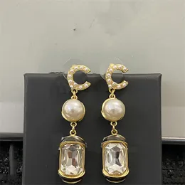 2023 CCity Ohrstecker Perle Diamant Tropfen Gold Ohrring Designer für Frau Mode Marke Nicht Verblassen Silber Hochzeit frauen ohrringe 45