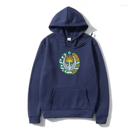 Hoodies Masculinos Hoodi 2023 Moda Venda de Verão Uzbequistão Coa Of Arms Prin Casacos com Capuz