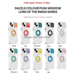 Capas de celular adequadas para telefone 14Promax Dazzle Holder Case Push Window 12 Soft Glue Ring 78 Drop Delivery Phones Accessories Dhvqf