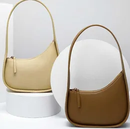 Torebka luksusowa The Row Half Moon Bag damskie lustro jakość TOTE 10A designerskie torby na plażę gładkie skórzane męskie mini pochette hobo crossbody